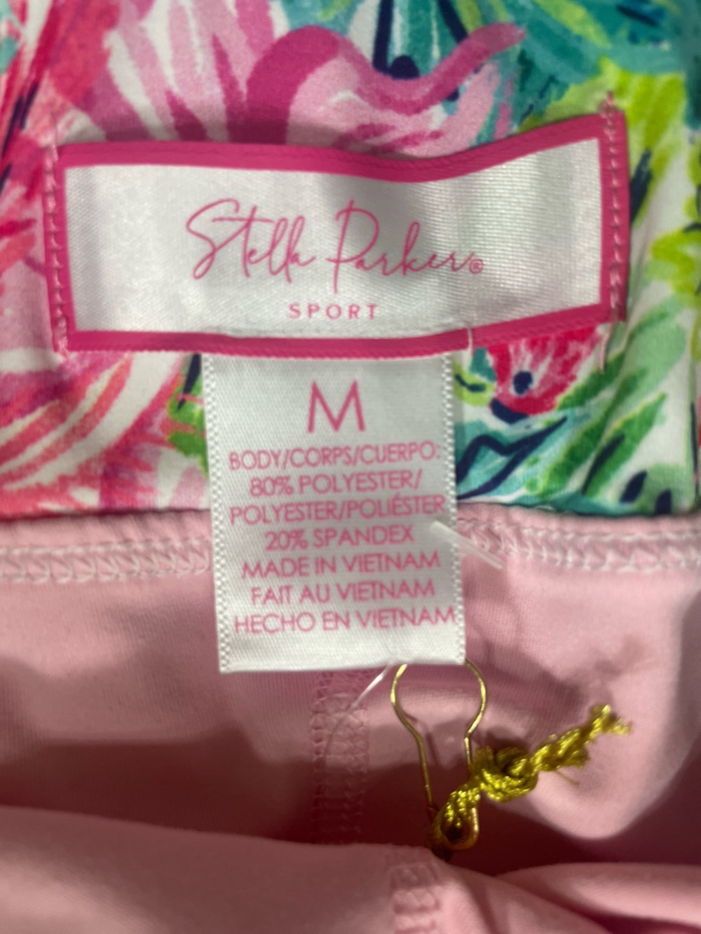 Stella Parker Tummy Control Side Split Floral Pink Athletic Skort (M) NWT - Picture 11 of 11
